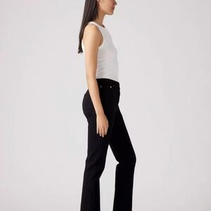 Levi's Wedgie Straight Jeans - Black Sprout - Size 26x30